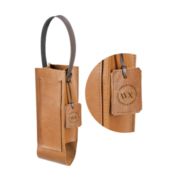 Wine Bag Em Couro Para 1 Garrafa