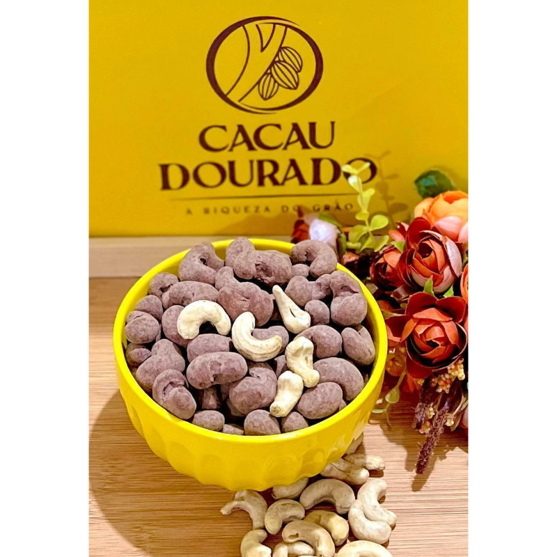 Chocolate ao Leite Drageado de Castanha de Cajú 41% Cacau Zero Açúcar 120g